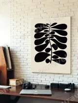 Abstract Botanical Leaf Canvas Wall Art for Living Room Home Decor – view 4