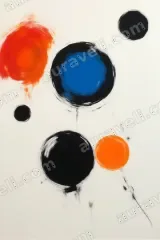 Colorful Abstract Circles Canvas Wall Art for Living Room Home Decor living room wall art for modern home decor