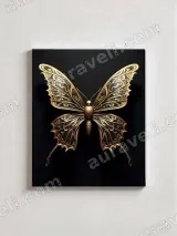 Ornate Golden Butterfly Canvas Wall Art for Living Room Bedroom Home Decor – вид 2