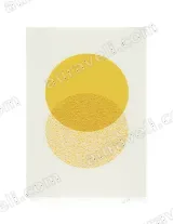 Abstract Geometric Yellow Circles Wall Art for Living Room Home Decor wall art print