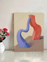 Abstract Curved Sculpture Canvas Wall Art for Living Room Home Decor