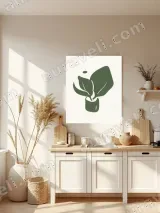 Minimalist Potted Plant Canvas Wall Art for Living Room Decor – view 3