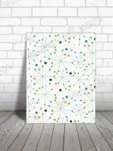 Mid - Century Modern Starburst Canvas Wall Art for Living Room Home Decor – view 3