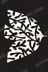 Abstract Botanical Leaf Canvas Wall Art for Living Room framed modern home decor