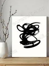 Abstract Animal Ink Brush Canvas Wall Art for Living Room Home Decor