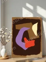 Abstract Geometric Shapes Canvas Wall Art for Living Room Home Decor – вид 4