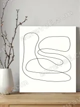 Abstract Continuous Line Wall Art for Living & Bedroom Home Decor