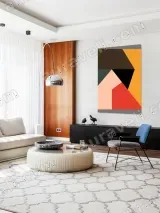 Abstract Geometric Color Block Canvas Wall Art for Living Room Home Decor – view 5