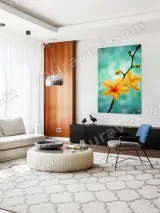 Vibrant Yellow Floral Canvas Wall Art for Bedroom & Living Room Decor – view 5