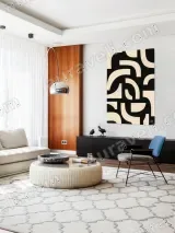 Abstract Geometric Curves Canvas Wall Art for Living Room Bedroom Home Decor – view 5