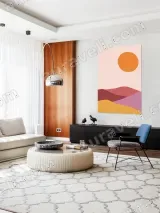 Abstract Sunset Landscape Wall Art for Living Room Bedroom Home Decor – view 5