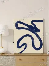 Abstract Blue Snake Canvas Wall Art for Bedroom & Living Room Decor – view 3