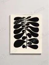 Abstract Botanical Leaf Canvas Wall Art for Living Room Home Decor – view 2