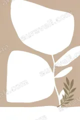 Minimalist Abstract Botanical Canvas Wall Art for Living Room framed modern home decor
