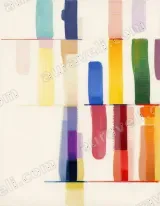 Abstract Color Block Canvas Wall Art for Living Room framed modern home decor