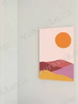 Abstract Sunset Landscape Wall Art for Living Room Bedroom Home Decor – view 2