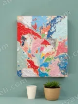Abstract Colorful Textured Canvas Wall Art for Living Room Decor – view 4