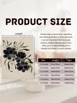 Black Floral Canvas Wall Art for Living Room Bedroom Home Decor – view 7