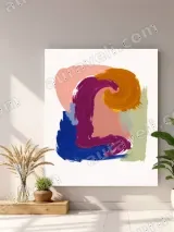 Abstract Colorful Brushstroke Canvas Wall Art for Home Decor – view 4
