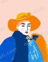 Pop Art Fashion Woman Canvas Wall Art for Home Decor wall art print