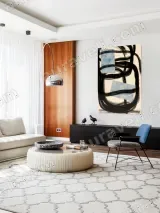 Abstract Cloud & Black Brushstrokes Canvas Wall Art for Home Decor – view 5