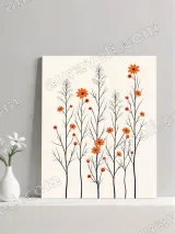 Minimalist Floral Canvas Wall Art for Living Room Bedroom Home Decor – view 2