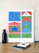 Abstract Colorful Geometric Canvas Wall Art for Home Decor