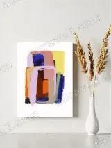 Abstract Color Block Canvas Wall Art for Living Room Home Decor – view 4