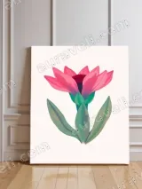 Pink Floral Canvas Wall Art for Bedroom & Living Room Home Decor