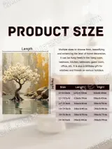 Blossom Tree in River Canvas Wall Art for Living Room Bedroom Home Decor – view 6