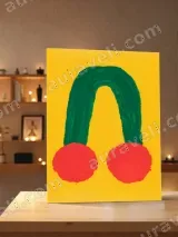 Abstract Cherry Canvas Wall Art for Living Room Decor – view 3