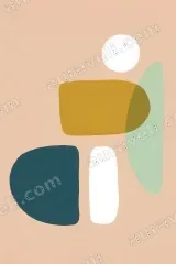 Abstract Geometric Shapes Canvas Wall Art for Living Room framed modern home decor