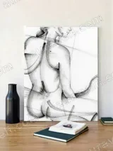 Nude Female Back Sketch Canvas Wall Art for Bedroom & Living Room Decor – вид 4