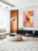 Abstract Colorful Block Canvas Wall Art for Living & Bedroom Home Decor – вид 4