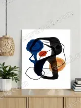 Abstract Colorful Forms Canvas Wall Art for Living Room Decor – view 3