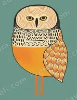 Owl Illustrated Wall Art for Living Room & Bedroom Home Decor wall art print