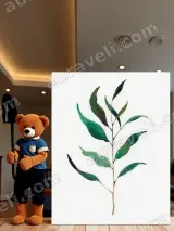 Eucalyptus Leaves Botanical Canvas Wall Art for Living Room Home Decor