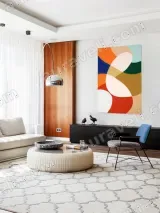 Abstract Geometric Shapes Canvas Wall Art for Living Room Home Decor – view 5