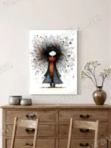 Whimsical Cartoon Character Abstract Canvas Wall Art for Home Decor – вид 2