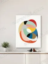 Abstract Geometric Circles Canvas Wall Art for Living Room Bedroom Home Decor – view 4