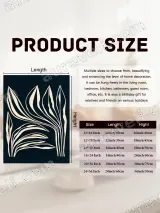 Abstract Botanical Leaf Canvas Wall Art for Living Room Home Decor – view 7