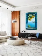 Lemon Tree & Coastal Sea View Canvas Wall Art for Living Room Home Decor – view 5