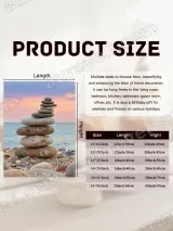 Stacked Stones Beach Sunset Canvas Wall Art for Home Decor – вид 7