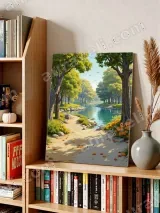 Tranquil River Forest Path Canvas Wall Art for Living Room Home Decor – вид 3
