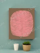 Pink Feather Canvas Wall Art for Living Room Bedroom Home Decor – view 2