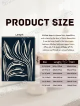 Botanical Leaf Linocut Canvas Wall Art for Living Room Home Decor – view 6