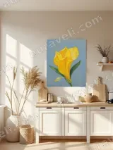 Yellow Lily Floral Canvas Wall Art for Living Room Bedroom Home Decor – view 3