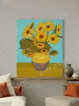 Sunflower Vase Canvas Wall Art for Living Room Home Decor – view 3