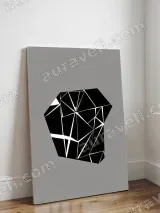 Abstract Geometric Black Crystal Canvas Wall Art for Home Decor – view 3