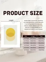 Abstract Geometric Yellow Circles Wall Art for Living Room Home Decor – вид 7